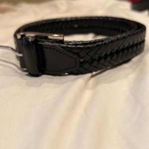 Mens black woven belt